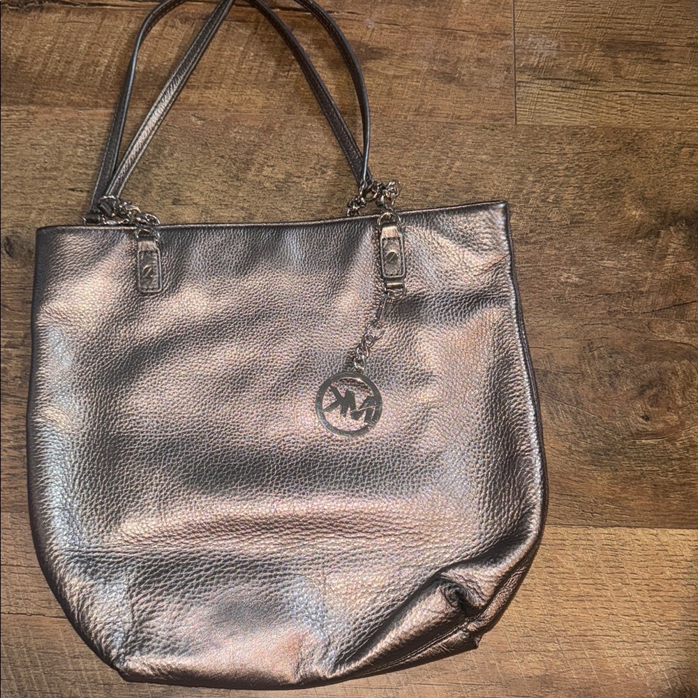 MK Metallic Tote Bag